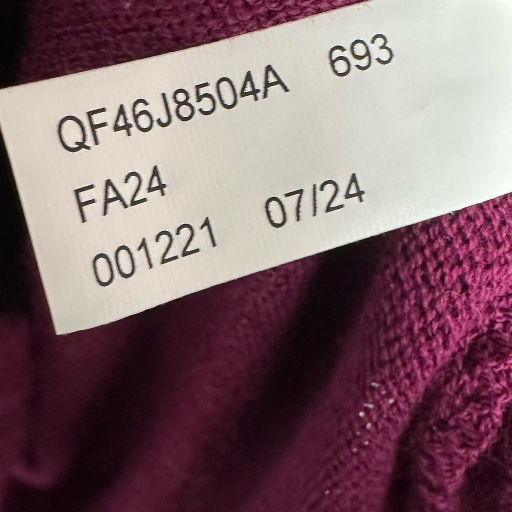 Michael Kors Burgundy long sleeved knit top size small - Picture 6 of 8